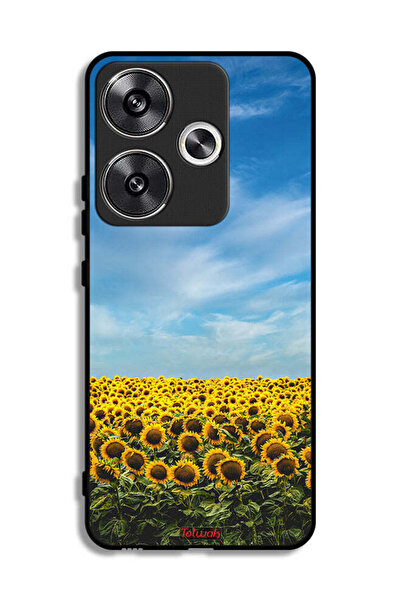 Tolwak غطاء حماية لهاتف شاومي ريدمي توربو 3 5G بطبعة عباد الشمس تحت السماء