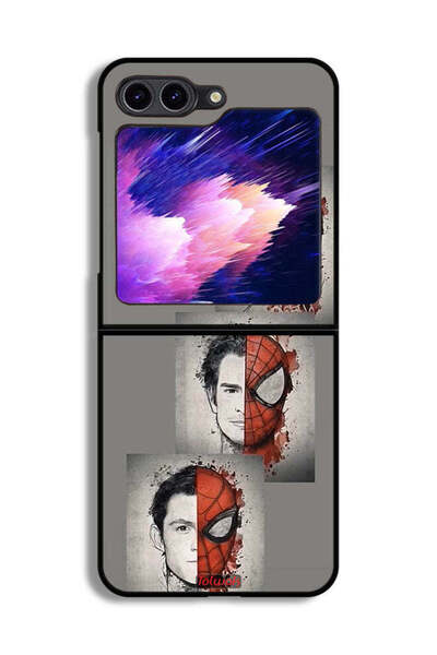 Tolwak غطاء حماية لهاتف Samsung Galaxy Z Flip6 بتصميم Spider Man Art