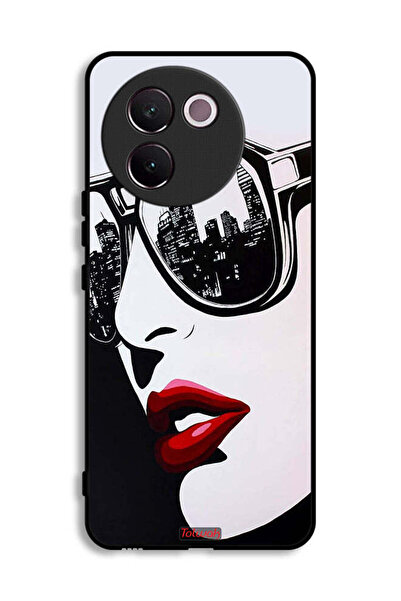 Tolwak غطاء حماية Vivo V30e 5G بوجه فتاة فن تجريدي