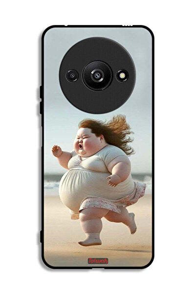 Tolwak Xiaomi Redmi A3 4G Protective Case Cover Fatty Baby Girl Running