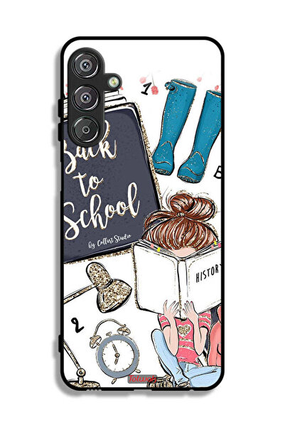 Tolwak غطاء حماية لهاتف سامسونج جالاكسي M15 5G، فتاة تعود إلى المدرسة تقرأ ال...