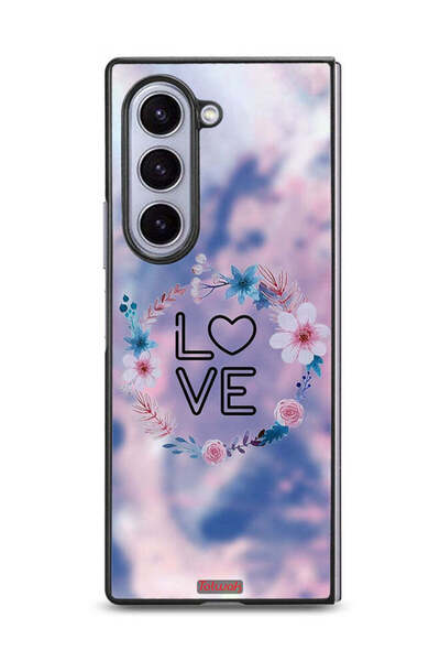 Tolwak غطاء حماية لهاتف Samsung Galaxy Z Fold6 بتصميم خاتم زهور الحب