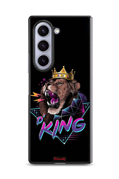 Tolwak غطاء حماية لهاتف Samsung Galaxy Z Fold6 بتصميم فن الأسد الملك