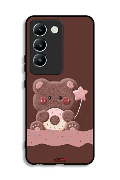 Tolwak غطاء حماية لهاتف Vivo V30 Lite 4G بطبعة دب دونات