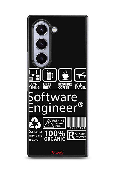 Tolwak غطاء حماية لهاتف Samsung Galaxy Z Fold6، ملصق مهندس برمجيات