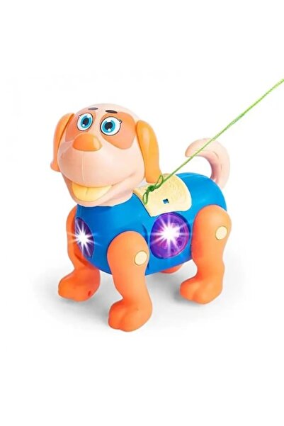 dalimag Cățeluș interactiv cu lumini, 17x18 cm, albastru,