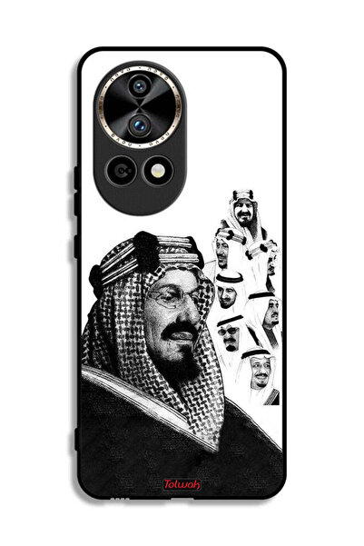 Tolwak غطاء حماية لهاتف هواوي نوفا 12 برو 5G، ملصق فني أبيض وأسود لملوك الممل...