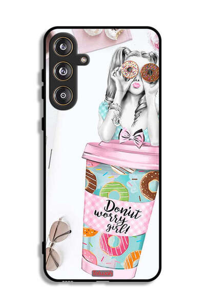 Tolwak غطاء حماية لهاتف سامسونج جالاكسي M55 5G - فتاة دونات ووري