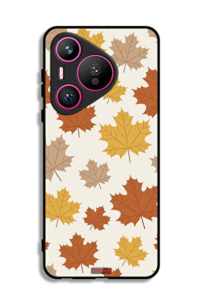 Tolwak غطاء حماية لهاتف هواوي بيورا 70 بنقشة أوراق الخريف