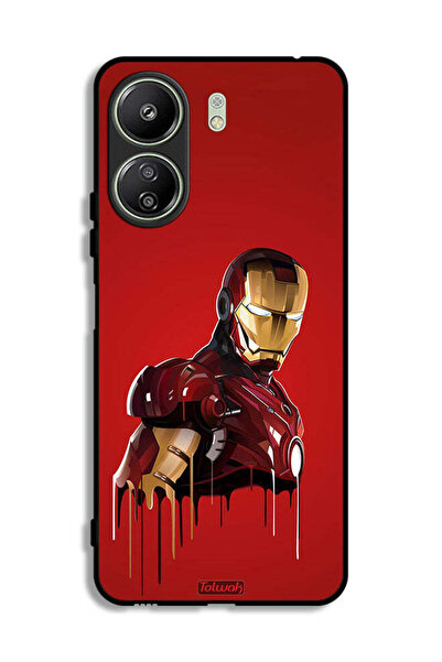 Tolwak غطاء حماية لهاتف شاومي ريدمي 13 سي برسومات الرجل الحديدي