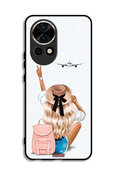 Tolwak غطاء حماية لهاتف هواوي نوفا 12 5G - فتاة تحب السفر