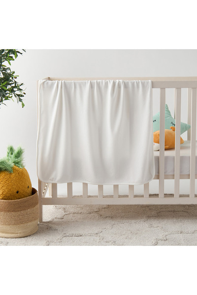 giggles Receiving Blanket with Lace Detail - 70 x 70 cms