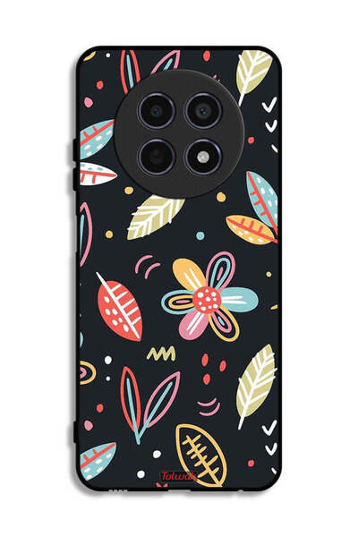 Tolwak غطاء حماية لهاتف Realme 12x 5G بطبعة زهور وأوراق فنية تجريدية