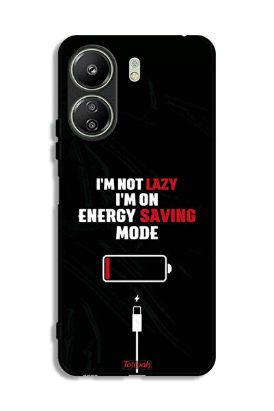 Tolwak غطاء حماية لهاتف Xiaomi Redmi 13C أنا لست كسولاً، أنا في وضع توفير الطاقة