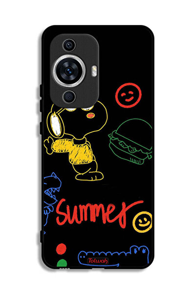 Tolwak غطاء حماية لهاتف هواوي نوفا 12 لايت، ملصق صيفي