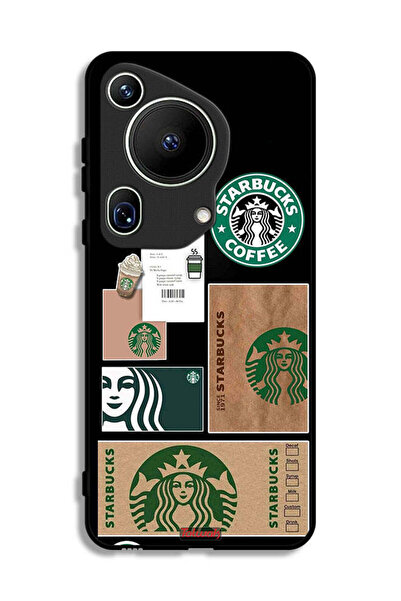 Tolwak غطاء حماية لهاتف هواوي بيورا 70 ألترا، ملصق ستاربكس