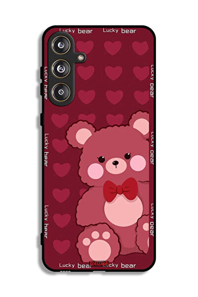 Tolwak غطاء حماية لهاتف سامسونج جالاكسي M55 5G بتصميم الدب المحظوظ