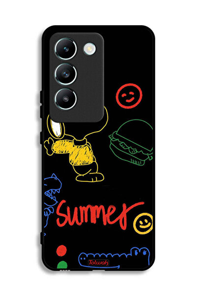 Tolwak غطاء حماية لهاتف Vivo V30 Lite 4G بملصق صيفي