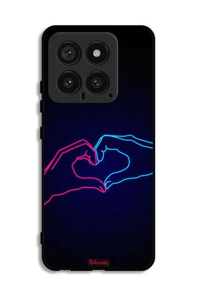 Tolwak Xiaomi 14 Protective Case Cover Touching Hand Making Heart