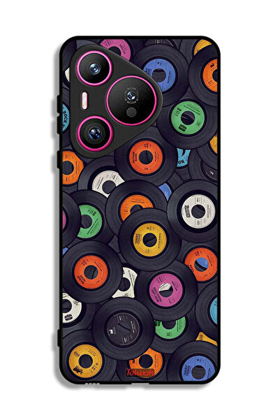 Tolwak غطاء حماية لهاتف هواوي بيورا 70 بنقشة أقراص مضغوطة