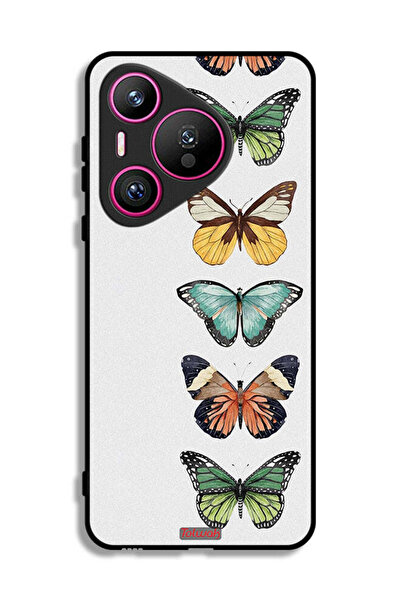 Tolwak غطاء حماية لهاتف هواوي بيورا 70 بنقشة أربع فراشات