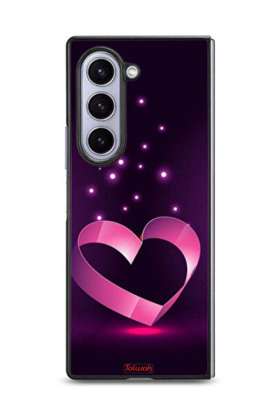 Tolwak غطاء حماية لهاتف سامسونج جالاكسي زد فولد 6 بتصميم قلب
