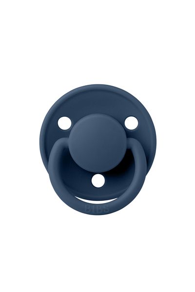 Bibs - Luxury Silicone Pacifier, round nipple, universal size (0-3 years) - Steel Blue