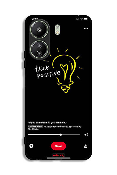 Tolwak غطاء حماية لهاتف Xiaomi Redmi 13C - فكر بإيجابية