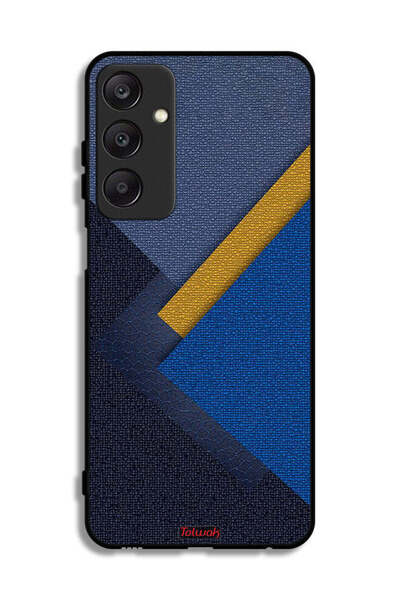 Tolwak غطاء حماية لهاتف سامسونج جالاكسي A25 5G بنقشة مثلثات جلدية