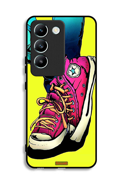 Tolwak Vivo V30 Lite 4G Protective Case Cover Canva Shoes Art