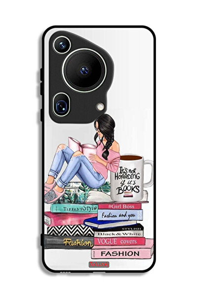 Tolwak غطاء حماية فائق لهاتف هواوي بيورا 70 بتصميم فتاة وكتب الموضة