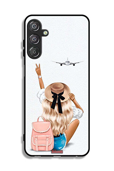 Tolwak غطاء حماية لهاتف سامسونج جالاكسي F15 5G - فتاة تحب السفر