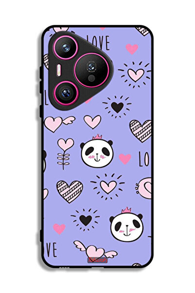 Tolwak غطاء حماية لهاتف هواوي بيورا 70 بطبعة حب ورسومات باندا
