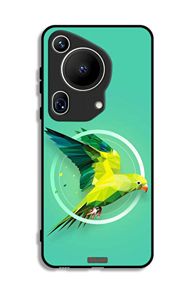 Tolwak غطاء حماية فائق لهاتف هواوي بيورا 70 بتصميم ببغاء تجريدي