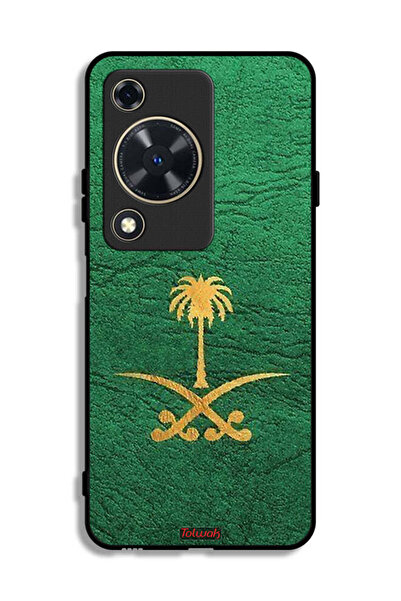 Tolwak غطاء حماية لهاتف هواوي إنجوي 70 - علامة المملكة العربية السعودية - جلد