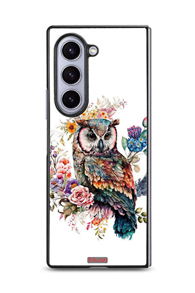 Tolwak غطاء حماية لهاتف سامسونج جالاكسي زد فولد 6 بتصميم بومة فنية تجريدية