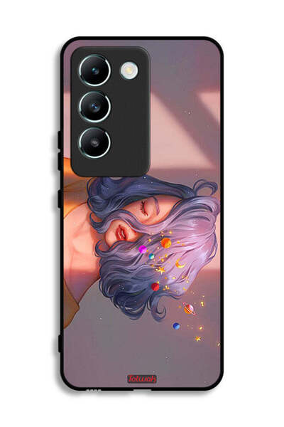 Tolwak غطاء حماية لهاتف Vivo V30 Lite 4G برسومات فتاة وفضاء