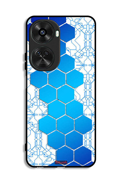 Tolwak غطاء حماية لهاتف هواوي نوفا 11 SE بنمط شبكة أيقونات سداسية الشكل