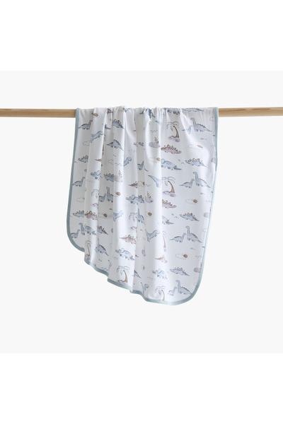 Juniors All-Over Dinosaur Print Receiving Blanket - 70x70 cm