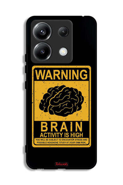Tolwak غطاء حماية لهاتف Xiaomi Redmi Note 13 Pro 5G تحذير من نشاط الدماغ المرتفع
