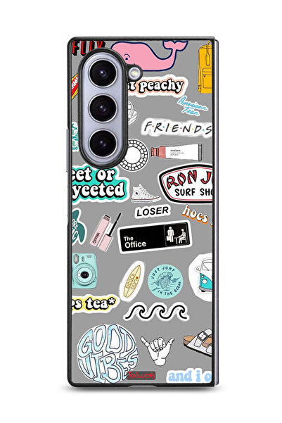 Tolwak غطاء حماية لهاتف سامسونج جالكسي زد فولد 6 - ملصقات Good Vibes