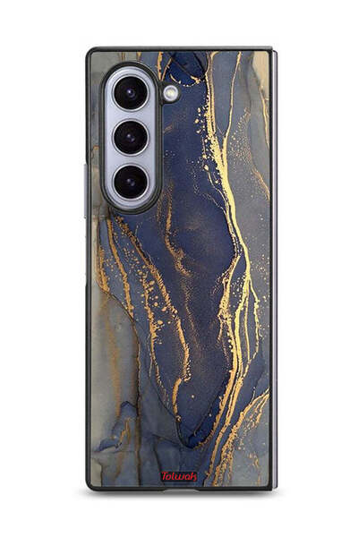 Tolwak غطاء حماية لهاتف سامسونج جالاكسي زد فولد 6 بنمط رخامي لامع