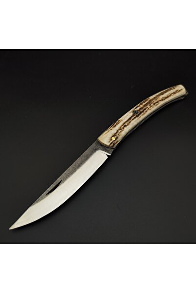 Bıçak Şehri El yapımı orijinal geyik boynuzu kabze N690 çelik kamp çakısı