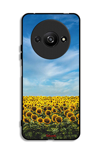 Tolwak غطاء حماية لهاتف Xiaomi Redmi A3 4G بطبعة عباد الشمس تحت السماء