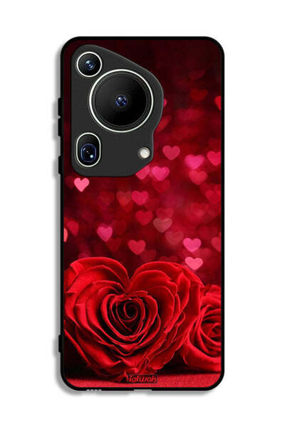 Tolwak غطاء حماية فائق من هواوي بيورا 70 بتصميم زهور على شكل قلب وفن تجريدي