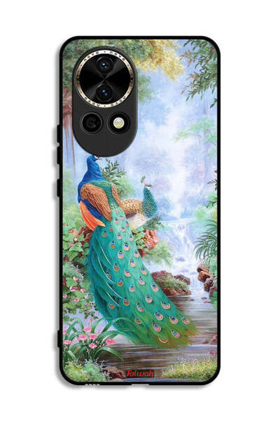 Tolwak غطاء حماية لهاتف هواوي نوفا 12 5G بنقشة الطاووس