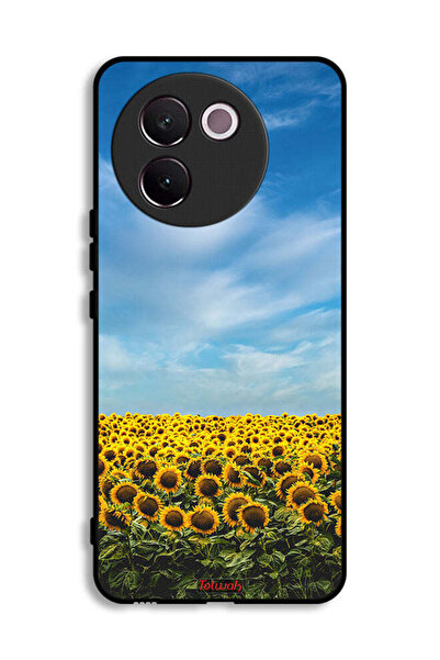 Tolwak غطاء حماية لهاتف Vivo V30e 5G بطبعة عباد الشمس تحت السماء