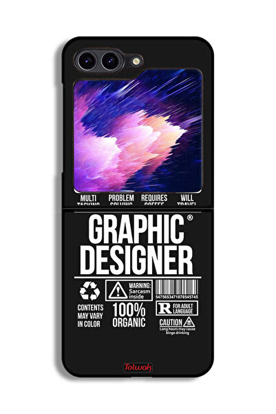 Tolwak غطاء حماية لهاتف Samsung Galaxy Z Flip6 - ملصق مصمم جرافيكي