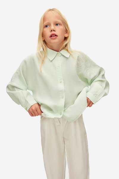 nk kids NK KİDS 38310 ΠΟΥΚΑΜΙΣΟ ΚΟΡΙΤΣΙΑ ΜΕ ΜΕΝΤ ΒΙΡΓΙΝΙΑ
