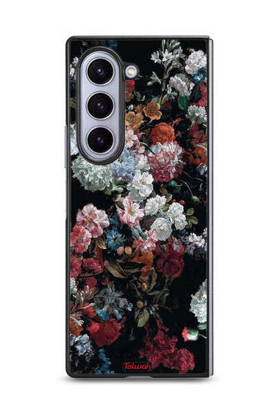 Tolwak غطاء حماية لهاتف سامسونج جالاكسي زد فولد 6 بنقشة ورود عتيقة